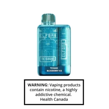 ELF Bar TE5000 Disposable Vape – Blueberry Ice - Flavour#Blueberry Ice