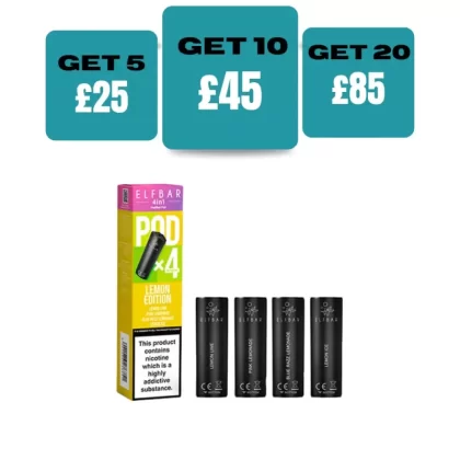 Elf Bar 4IN1 3200 Prefilled Pod Refills - £7.99 or 3 for £25 - EB Edition