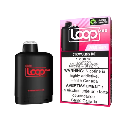 STLTH LOOP MAX Pod Pack - Strawberry Ice - 20 mg/mL (wholeseller) - Excise ON, 20 mg/mL (wholeseller) - Excise AB