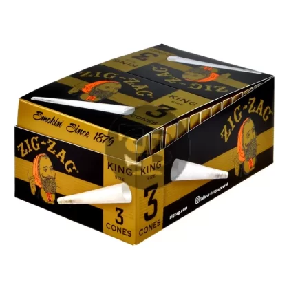 Zig Zag Paper Cones King Size Pack of 3
