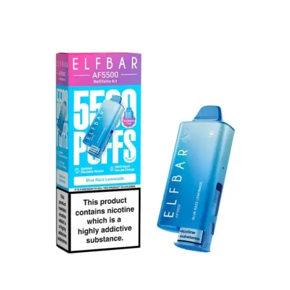 Elf Bar AF5500 Prefilled Kit Blue Razz Lemonade - Strength#20mg (00E9FF)