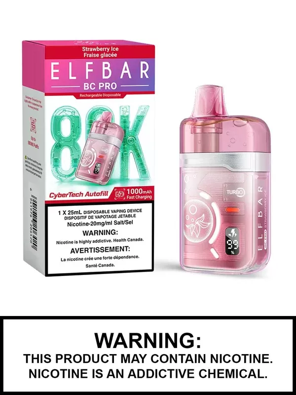 Strawberry Ice Elf Bar BC Pro Disposable Vape