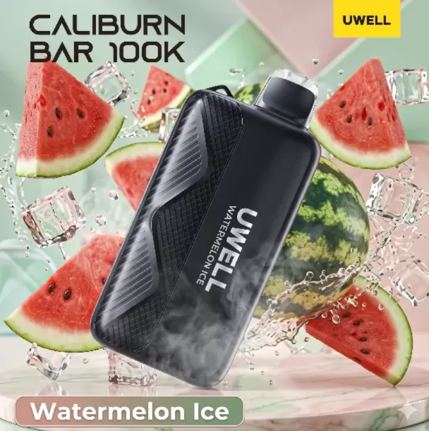 Uwell Caliburn Bar Rechargeable Disposable Vape 100K - Grape Ice / 20mg - Image 2