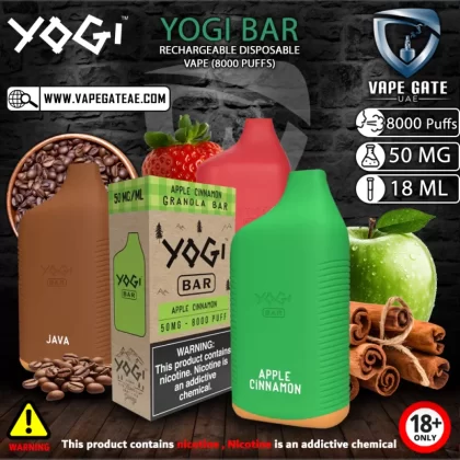 YOGI BAR RECHARGEABLE DISPOSABLE VAPE (8000 PUFFS) - 50 mg /