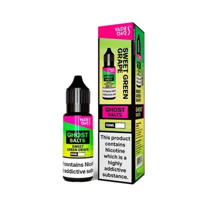 Vapes Bars Ghost Salts Sweet Green Grape E Liquid 10ml - Nicotine Strength#20mg>10mg (26A6AA)