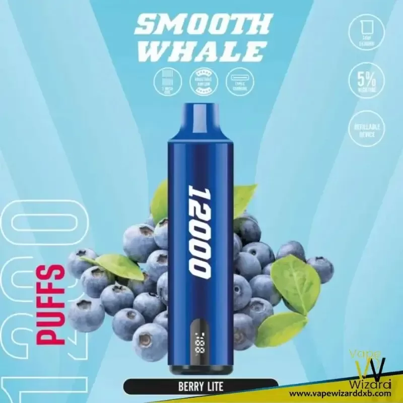 SMOOTH Whale Disposable 12000 Puffs 2% & 5% Rechargeable Vape - Vapewizarddxb - Image 2