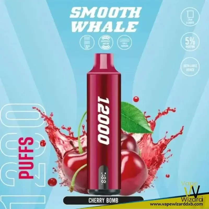 SMOOTH Whale Disposable 12000 Puffs 2% & 5% Rechargeable Vape - Vapewizarddxb - Image 3