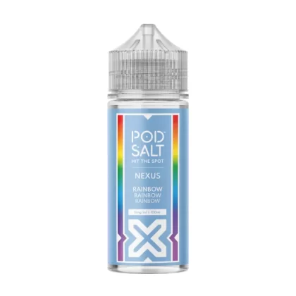 Pod Salt Nexus Rainbow Rainbow Rainbow 100ml Vape Juice - 1 x 18mg Nic Shot