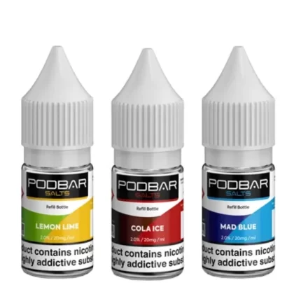 10mg Podbar Salts by Kingston 10ml Refill Nic Salts (60VG/40PG) - Vape Co