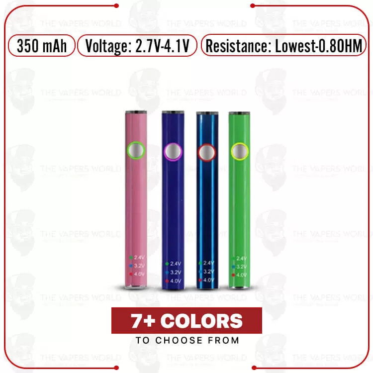 Leaf Buddi Max II VV Passthrough USB Battery Kit – 350mAh - Black, Stainless Steel