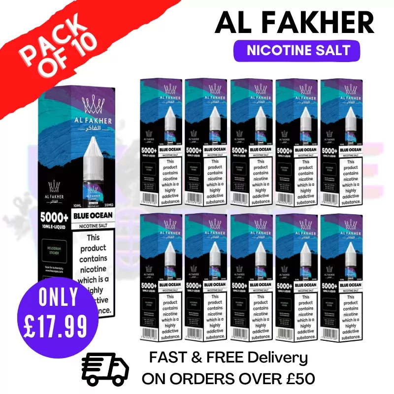 Blue Ocean Al Fakher 5000+ Nic Salt BOX OF 10