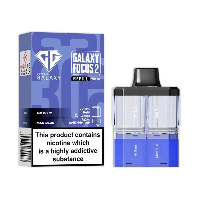 Crystal Galaxy Focus 2 Prefilled Pods - Juicy Peach / Fizzy Guava