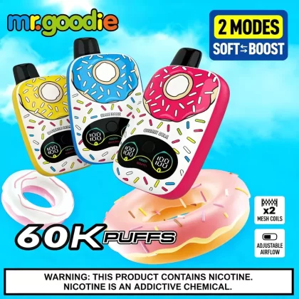 Mr.Goodie Donut 60000 60K Puffs Adjustable Airflow Dual Mesh Original Disposable Vape - Vapeq10