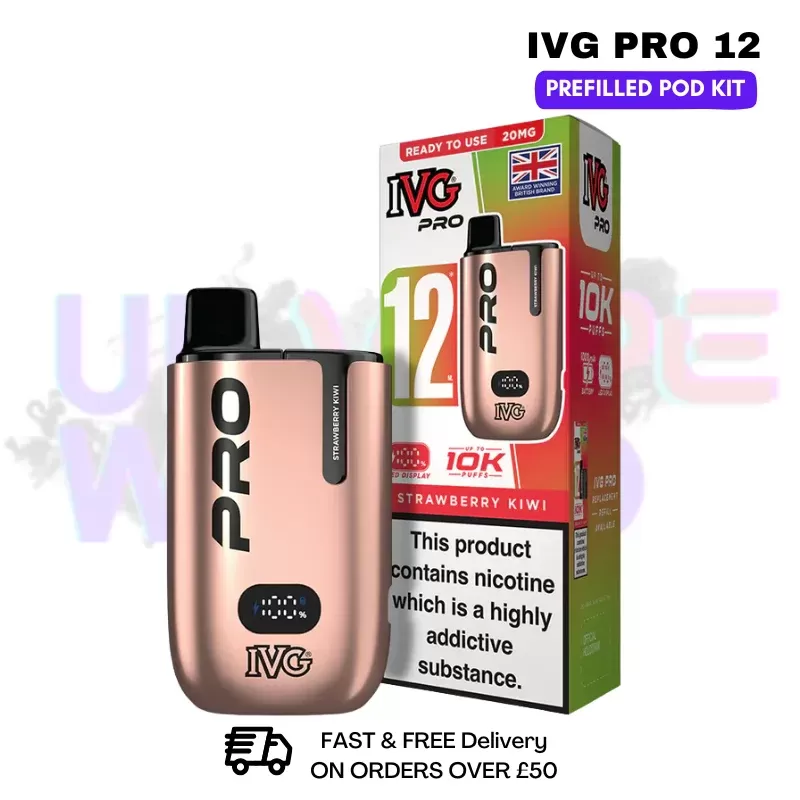 Strawberry Kiwi IVG Pro12 Prefilled Pod Kit