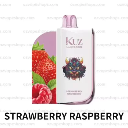 KUZ Ultra 9000 Puffs – STRAWBERRY RASPBERRY - Ozvapeone (57F858)