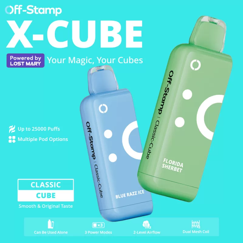 Made in Indonesia | X-CUBE Classic Cube 25K Disposable POD – 25000 Puffs - Pink Lemon