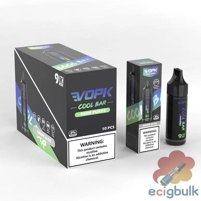 VOPK Cool Bar 9000 Disposable Vape β 9K Puffs, 10 Flavors & Adjustable Airflow