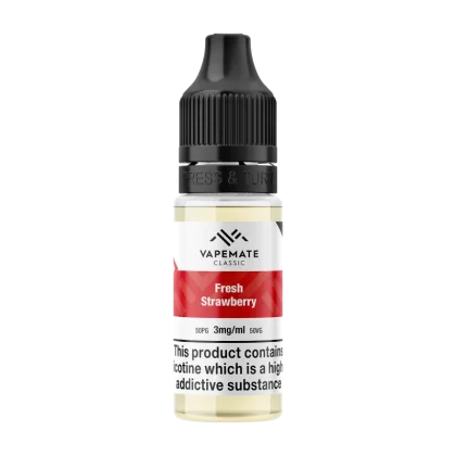 Vapemate Classic Fresh Strawberry 10ml - 18mg - Vape Product (C086D4)