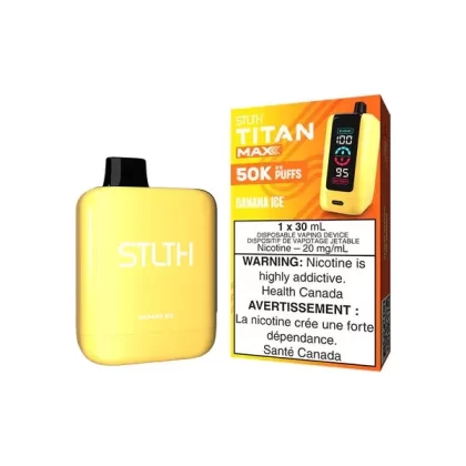 STLTH Titan Max Disposable Vape – 50k Puffs – Banana Ice - Eliquidsupply