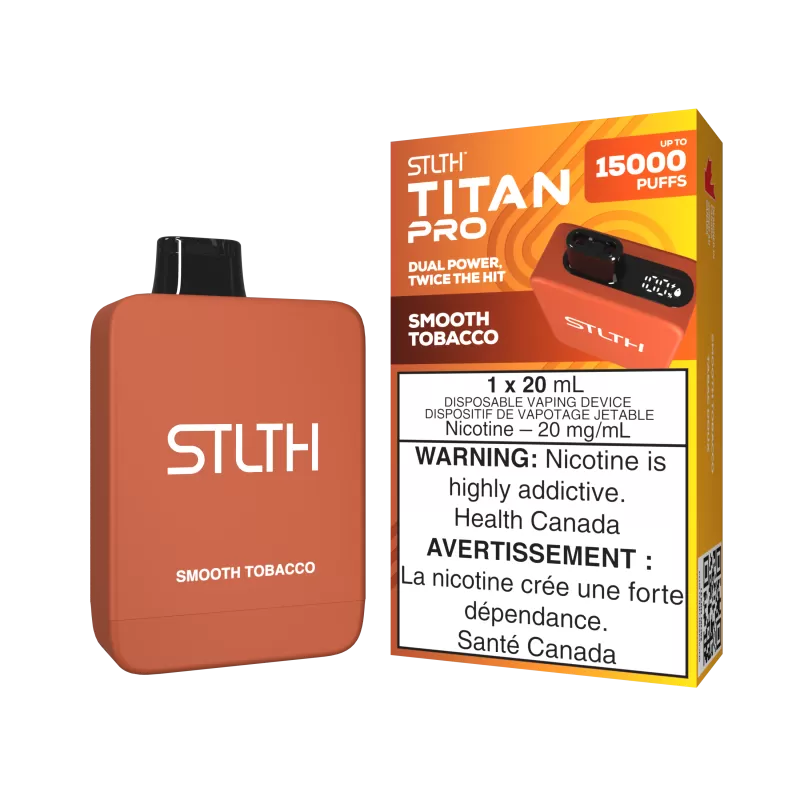STLTH TITAN PRO - Smooth Tobacco - 20 mg/mL (wholeseller) - Excise ON, 20 mg/mL (wholeseller) - Excise AB