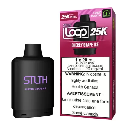 STLTH Loop 25K E-Liquid Pod Pack - Cherry Grape Ice - 20mg/ml