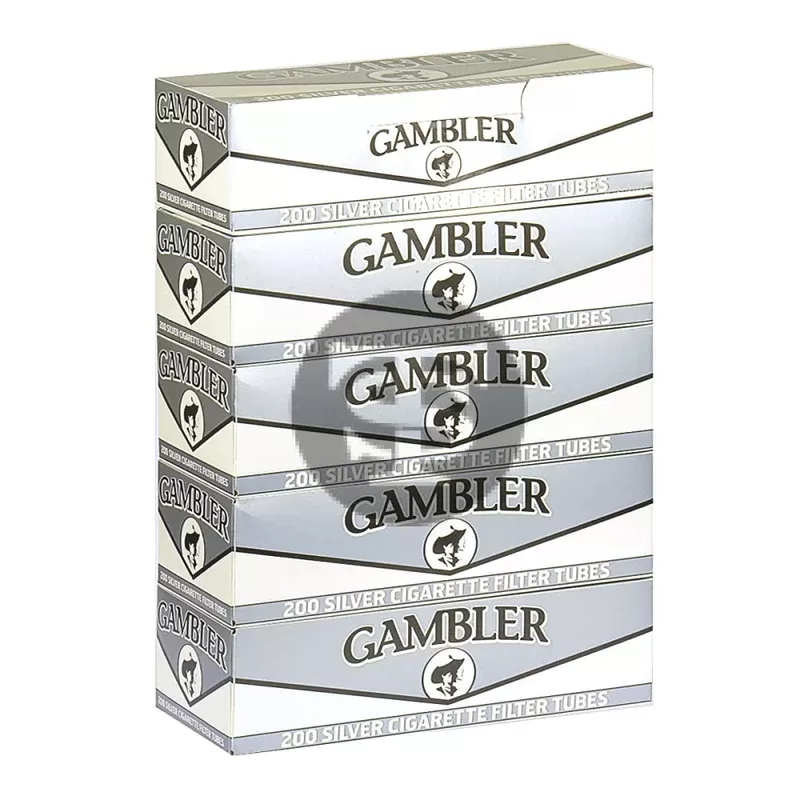 Gambler Filter Tubes King Size Silver 5 Cartons of 200
