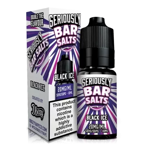 Seriously Bar Salt E-Liquids by Doozy Vape - Flavour#Black Ice>Cola Ice>Kiwi Passion Guava>Lemon Lime>Mr Blue>Strawberry Kiwi>Triple Mango Ice>Watermelon Ice~Nic Strength#5mg>10mg>20mg (F8DA4A)