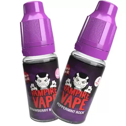 Vampire Vape 10ml 12mg - Flavour#All Day Grape>Applelicious>Arctic Fruit>Attraction>Banana>Banoffee Pie>Bat Juice>Berry Menthol>Black Ice>Black Jack>Blackcurrant>Blood Sukka>Bubblegum>Carame (A831A7)