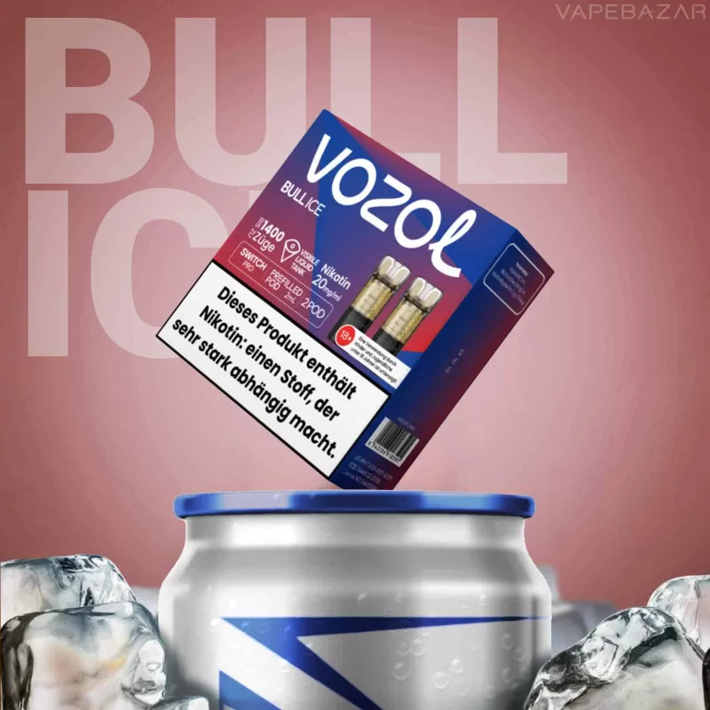 VOZOL Switch Pro Pods – Bull Ice – Prefilled Liquid – 2er Pack