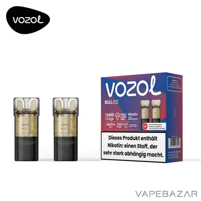 VOZOL Switch Pro Pods – Bull Ice – Prefilled Liquid – 2er Pack - Image 3