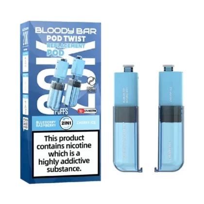 Bloody Bar Pod Twist 20K Prefilled Pod Blueberry Raspberry / Cherry Ice - Nicotine Strength#20mg