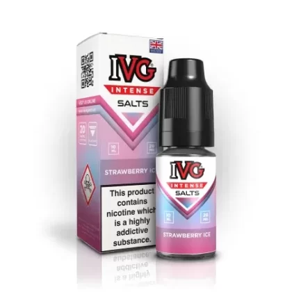 Strawberry Ice Nic Salt by IVG Intense – 10ml E-Liquid