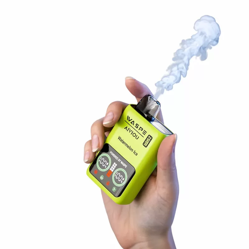 Waspe 25000 25K Puffs Disposable Vape LCD Display - Random Flavors(fast Delivery), Watermelon Ice; 2-nicotine, 5-nicotine