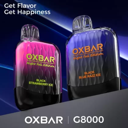 OXBAR G8000 Night Fall Edition Disposable Device - 8000 Puffs - Black Strawberry Kiwi