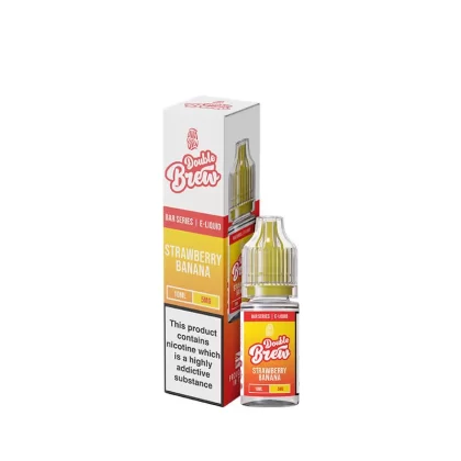 Ohm Brew Double Brew Strawberry Banana 10ml Nic Salt E-Liquid - 20mg