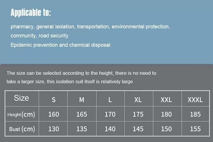 Composite Non-woven One-piece Isolation Clothing Protective Clothing - S - Image 2