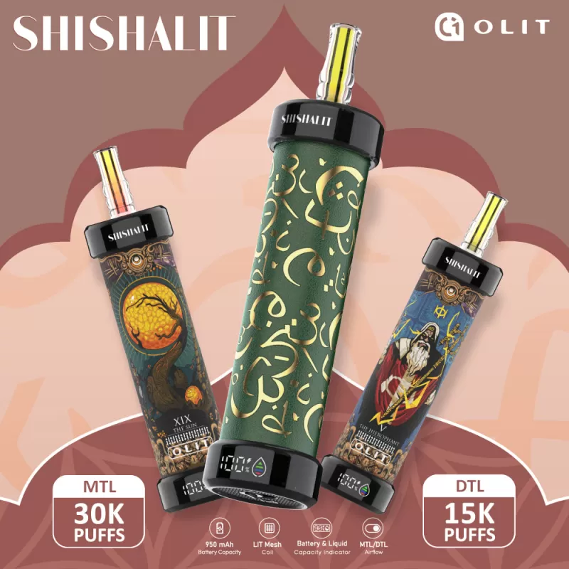 OLIT Shishalit 30K Disposable E-Hookah Device - 30000 Puffs - Arabic Edition / Grape Mint