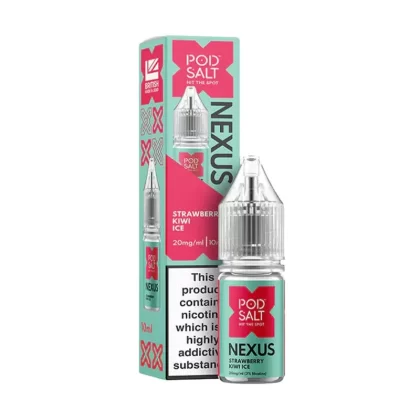 Pod Salt Nexus Strawberry Kiwi Ice Nic Salt Vape Juice - 20mg