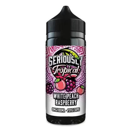 DOOZY SERIOUSLY TROPICAL WHITE PEACH RASPBERRY 100ML SHORTFILL E-LIQUID