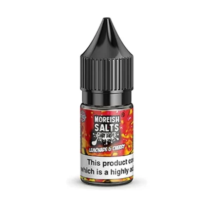 LEMONADE & CHERRY CANDY DROPS NICOTINE SALT E-LIQUID BY MOREISH SALTS - Nicotine Strength#10ml Bottle - 10mg Nicotine>10ml Bottle - 20mg Nicotine