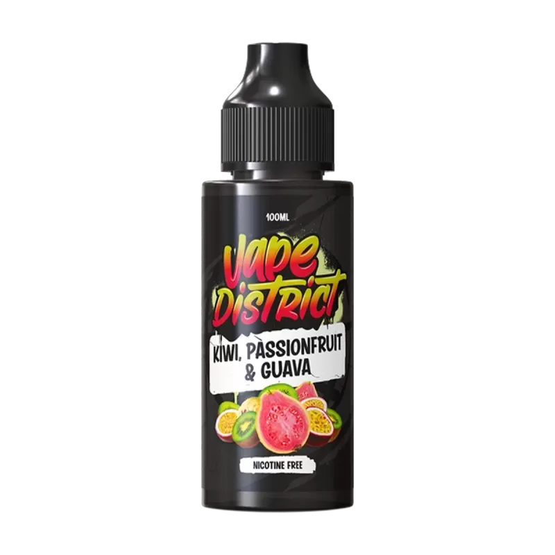 Kiwi Passionfruit Guava by Vape District 100ml - ICE NIC SHOTS (+£1.99)