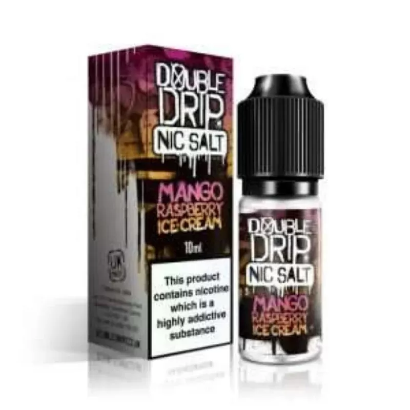 Double Drip Nic Salt E-Liquid Mango Raspberry Ice Cream - Nicotine Strength#20mg>10mg (7D51C9)