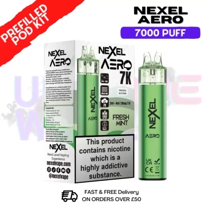 Fresh Mint Nexel 7000 Puff Pod Kit