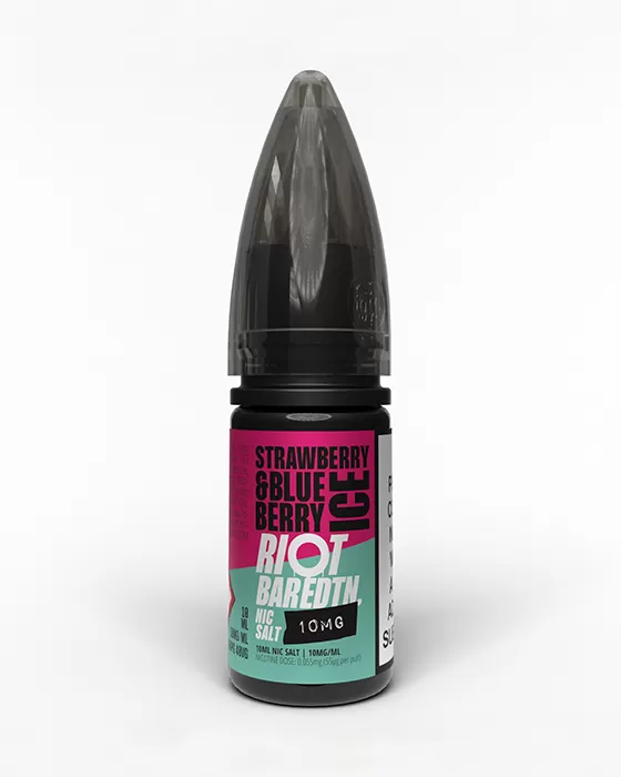 Strawberry Blueberry Ice Nic Salt E-Liquid - Riot Bar Edition - 10mg - PG 60% - Image 2