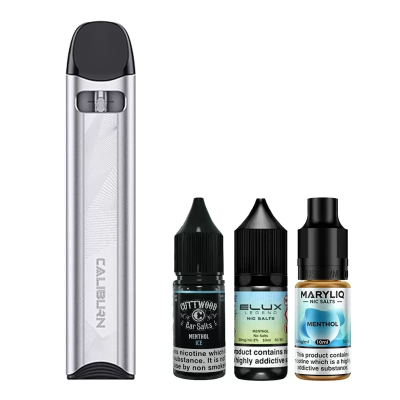 Uwell Caliburn A3S Menthol Bundle - Colour#Moonlight Silver (6F4276)