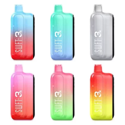 SWFT 3TK 40K Disposable Vape (5%, 24ml) - flavor#Clear>Cool Mint>Honeydew Watermelon>Rocket Pop>Sour Apple Watermelon>Sour Watermelon Bubba>Strawberry Burst>Strawberry Roll Up (98FD17)