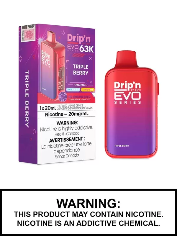 Triple Berry Drip’n Evo 63K Disposable Vape