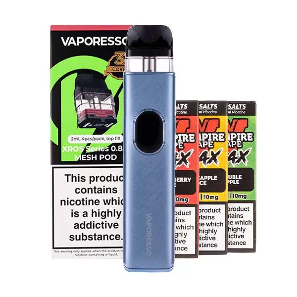 Vaporesso XROS 5 Pod Kit Bundle - Black Leather / 0.6ohm