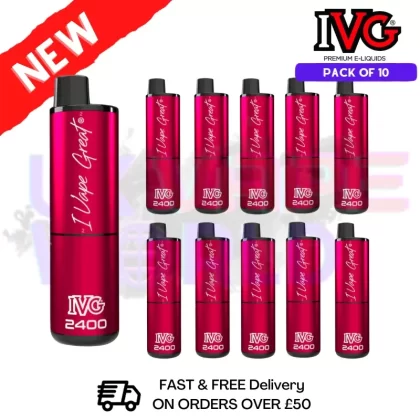 Box Of 10 – Red Apple ICE IVG 2400 Prefilled Vape Pen Kit