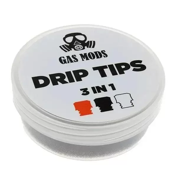 Gas Mods 3 in 1 510 Drip Tips (Ultem, Clear, Black)